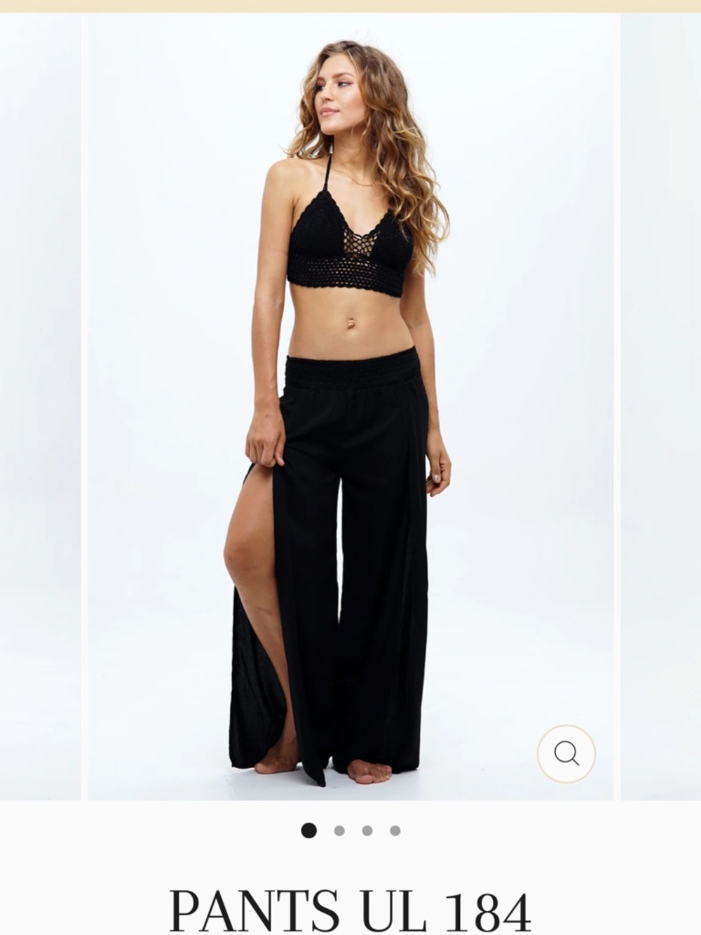 Uluwatu Black Split-Leg Pant